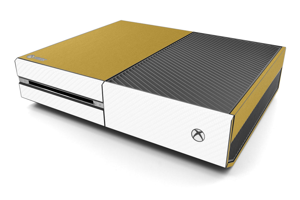 Xbox One TwoTone - Brushed GoldWhite Carbon Fiber