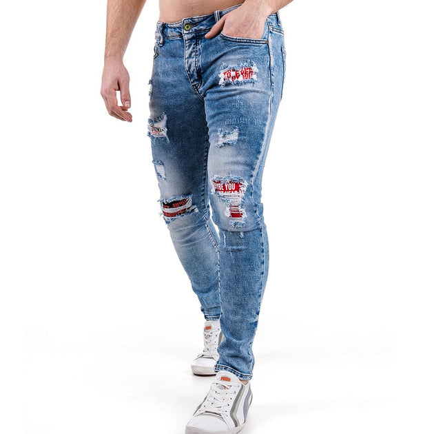 Instinct Jeans Slim Fit Elasticizzati Aderenti Straight Uomo