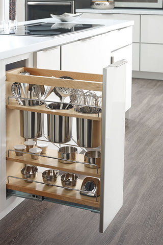 base pull out utensil storage