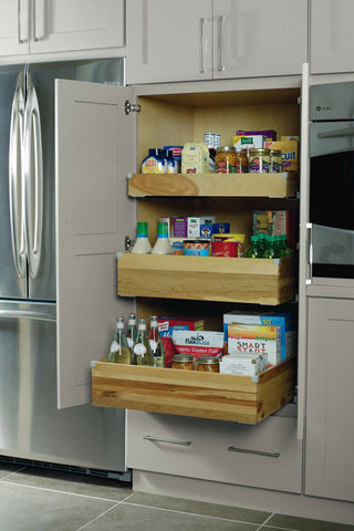 pantry with deep roll outs