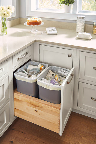 Double Pull Out Trash Cabinet