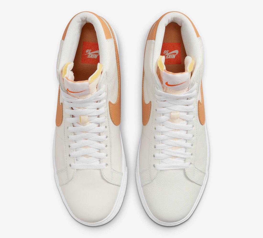 nike blazer light bone orange