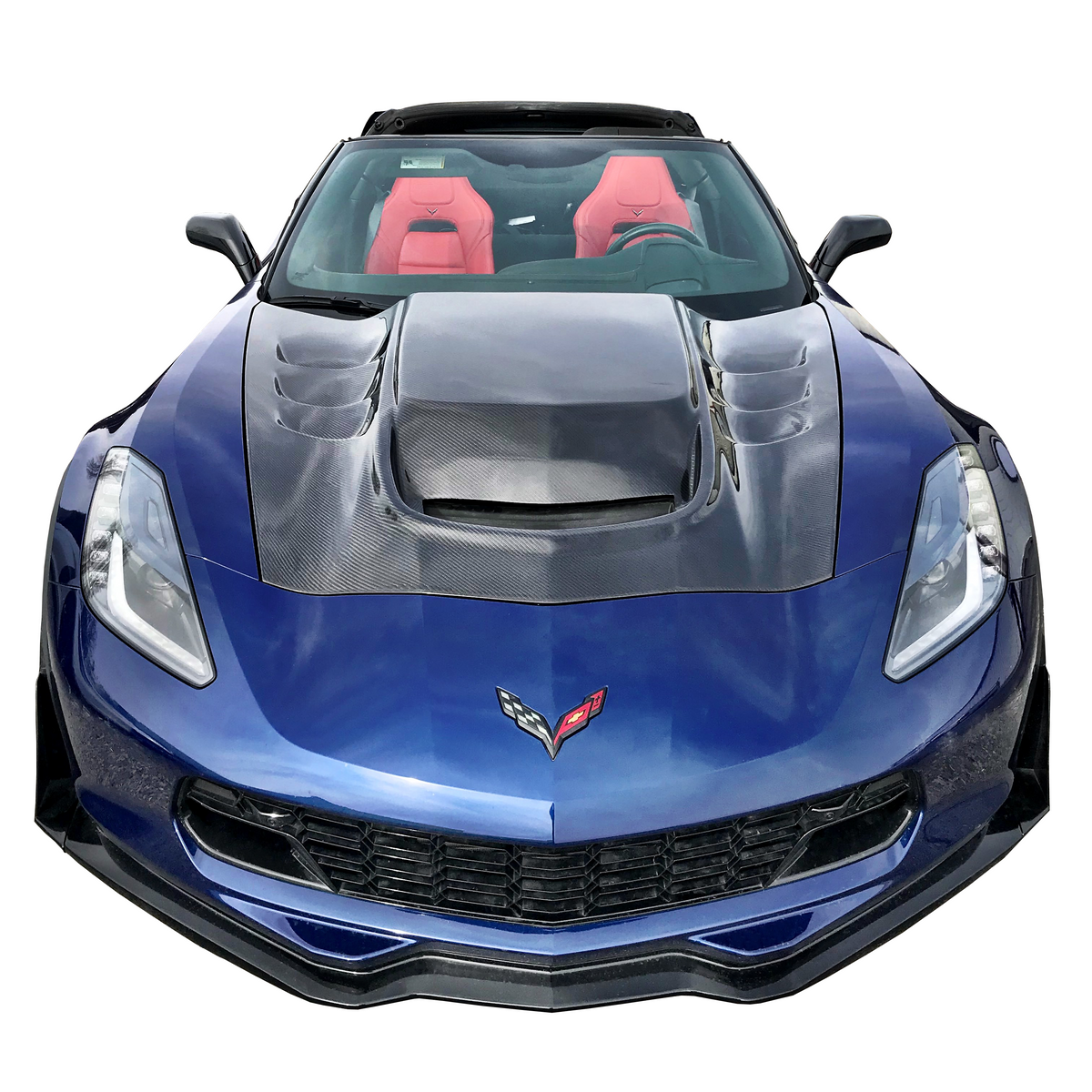 2020 2021 Corvette C8 Stingray TypeOE Dry Carbon Fiber Front Hood