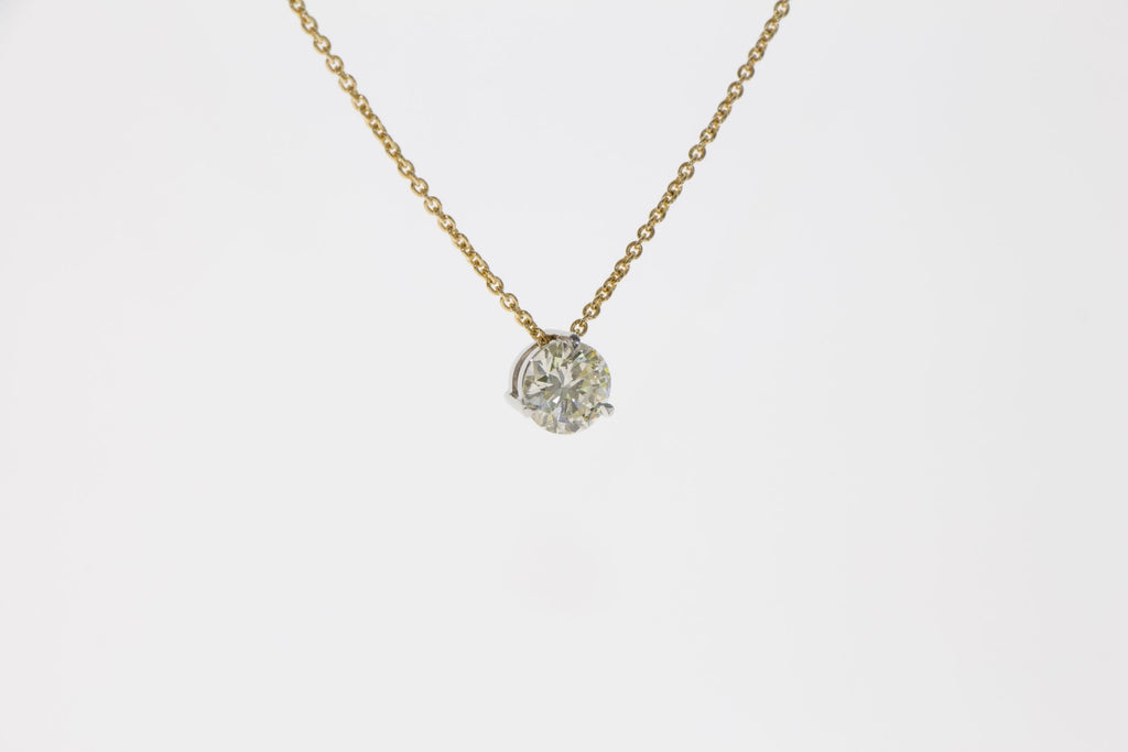 Solitaire diamond pendant custom design. Tamahra Prowse Jewellery Design