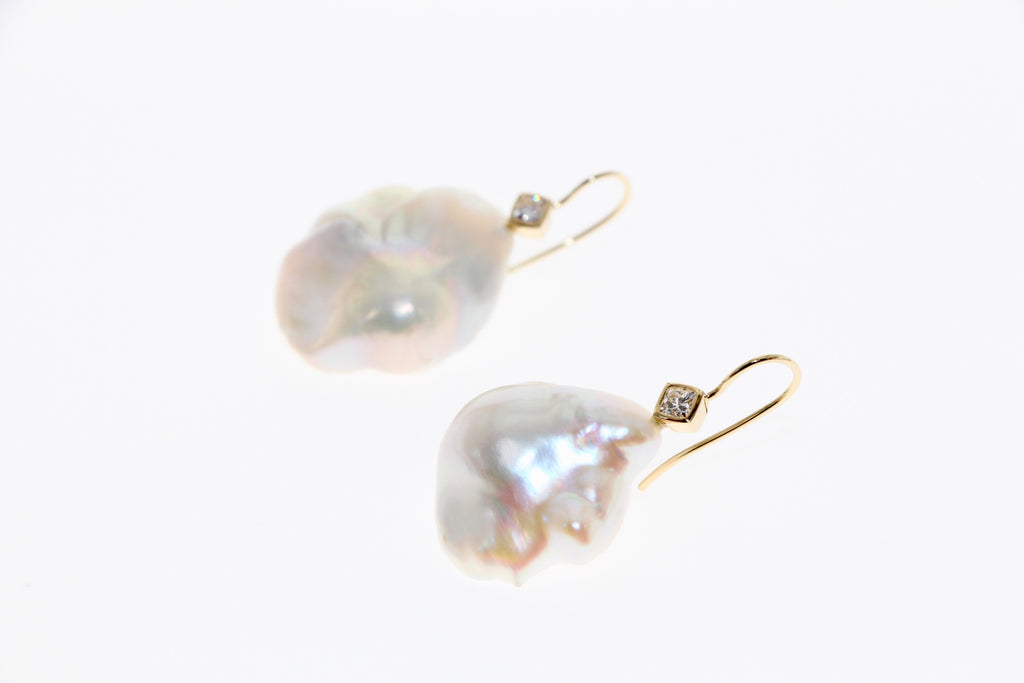 Tamahra Prowse pearl and diamond earrings