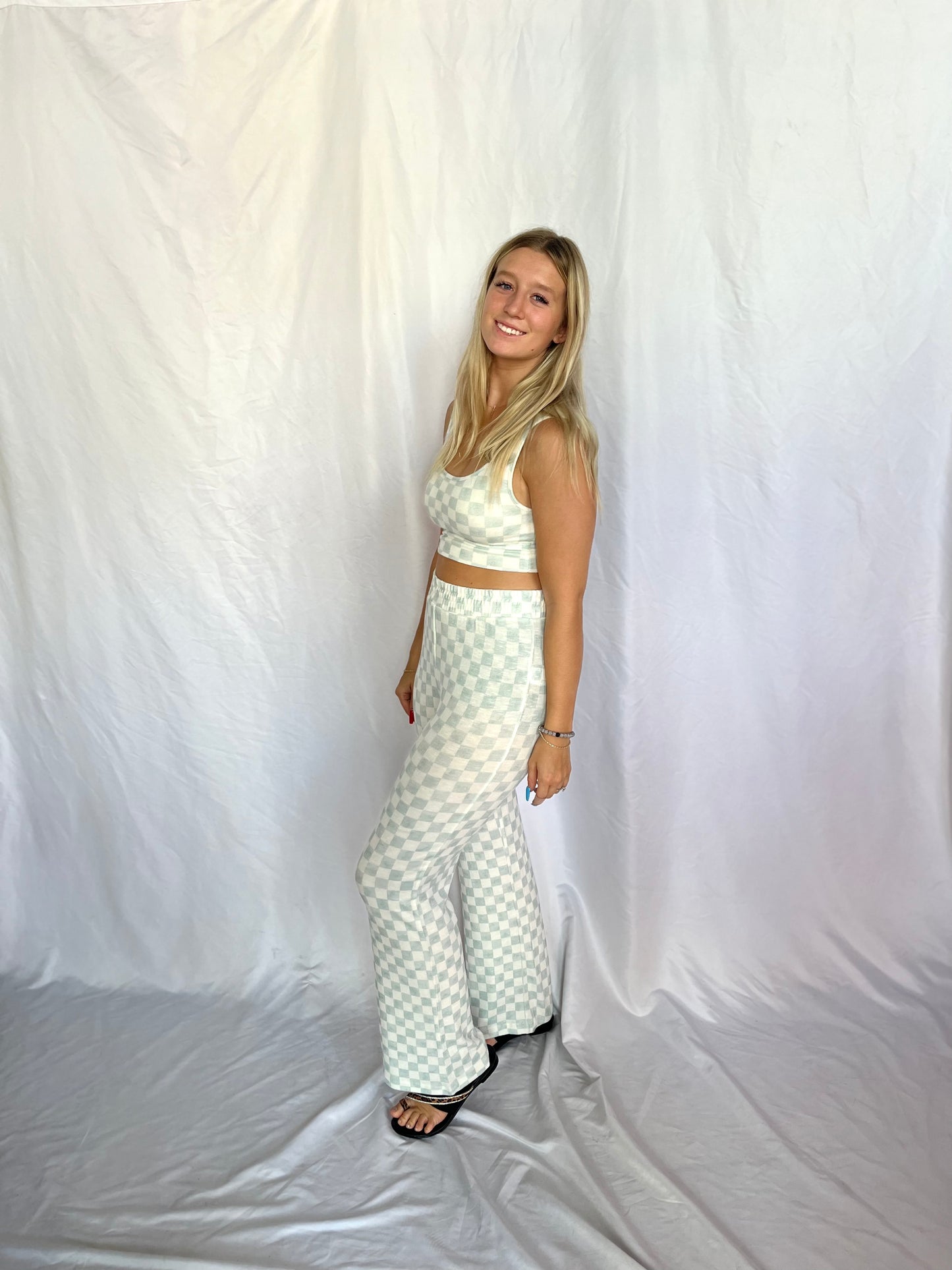 Show Some Flare Checkered Pants