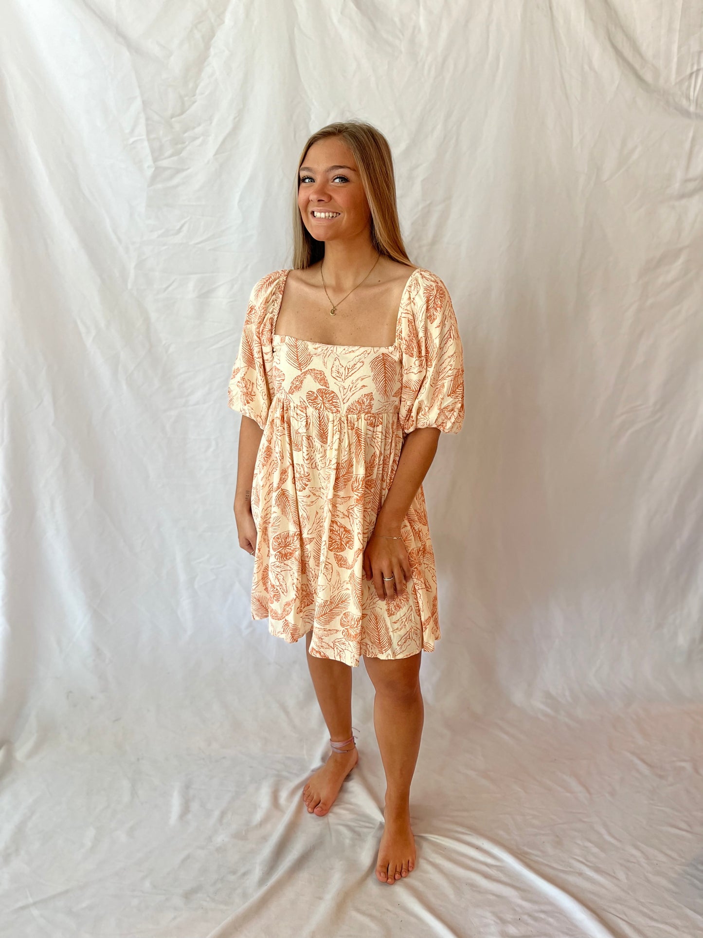 Coral Leaf Babydoll