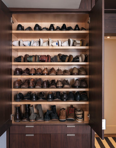 shoe storage shelves
