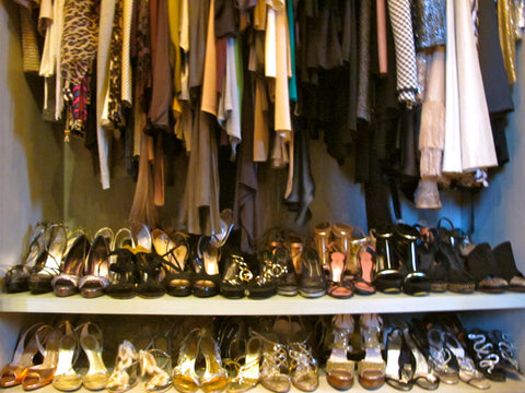 shoe shelves in Eva's dream closet