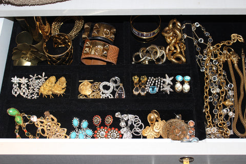 jewelry storage, velvet jewelry tray
