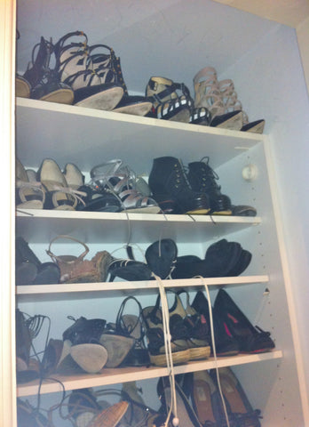 shoe rack in Jill Kargman's celebrity dream closet
