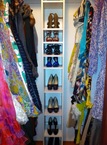 shoe shelves in Alexandra Lind Rose's dream closet