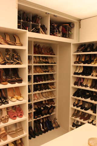 shoe storage shelves