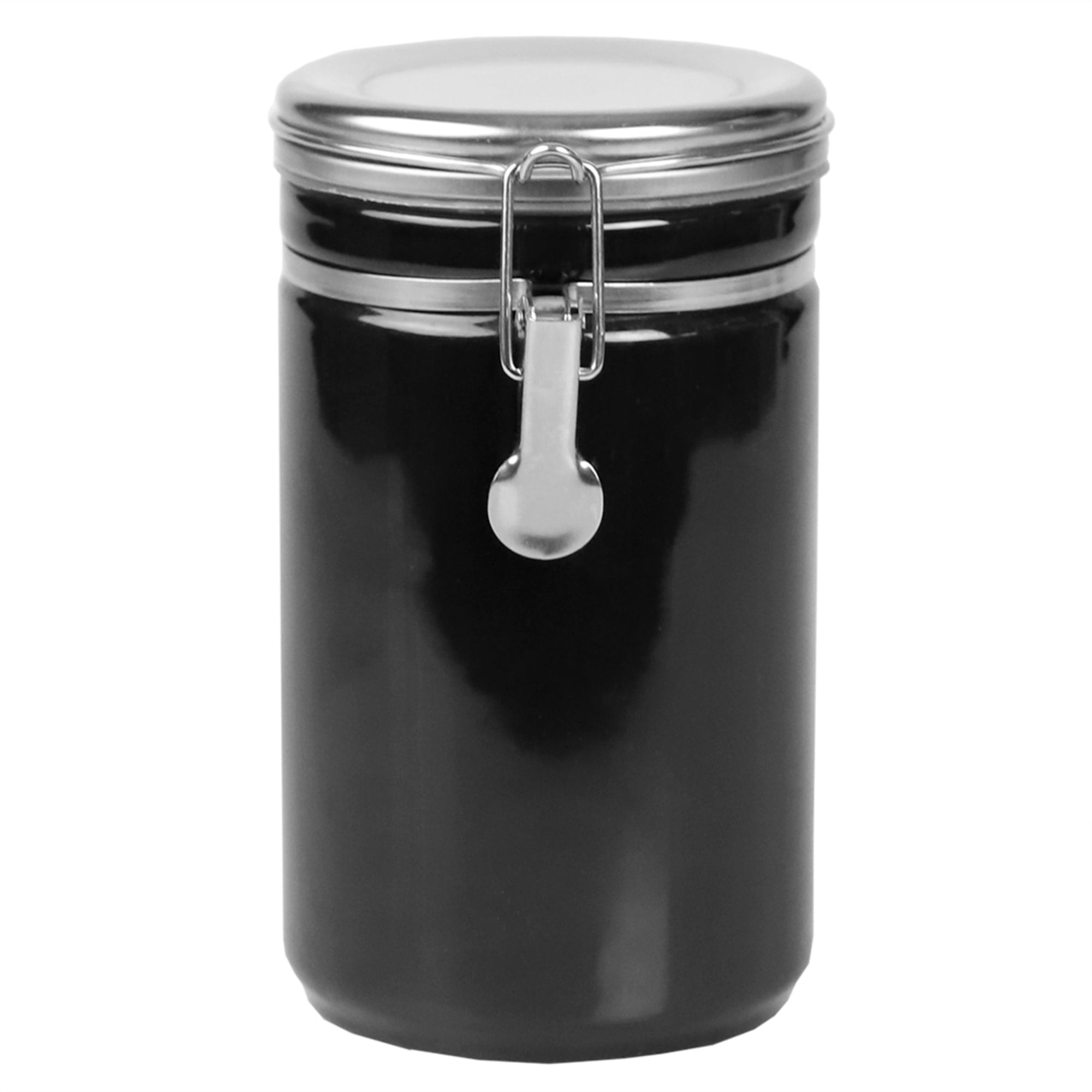45 oz. Canister with Stainless Steel Top, Black | FOOD PREP | SHOP BASICS - Shop Home Basics