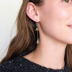 Amy Olson Labradorite Fringe Drop Earrings