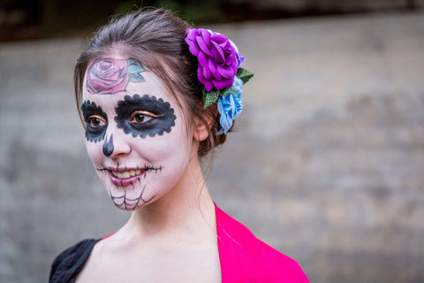 CATRINA COSTUME AND MAKEUP: ORIGINAL COSTUME FOR HALLOWEEN