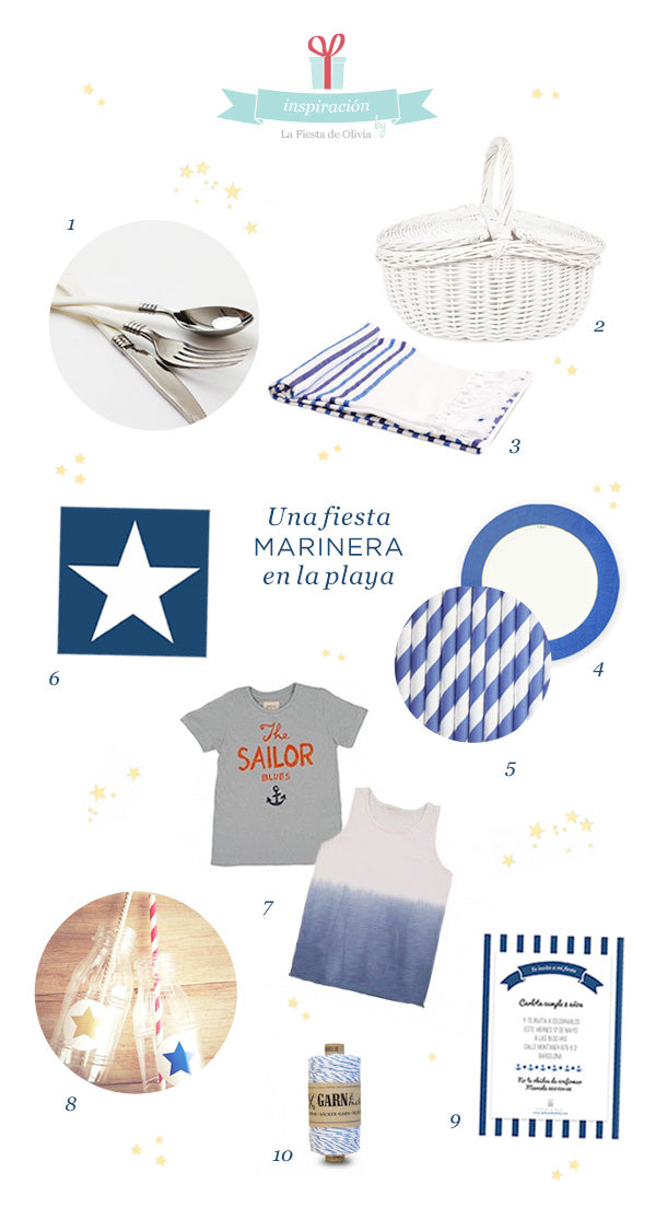 ideas originales para fiesta marinera. Fiesta cumpleaños marinera con rayas y estrellas