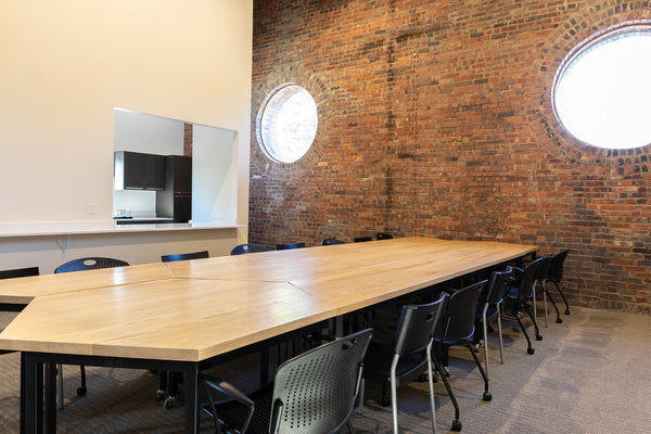 Hive table, modular table, desk, coworking, office furniture, wood desk, custom furniture, Columbus Ohio