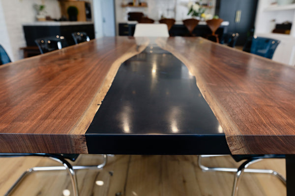 dining table, river table, wood table, custom furniture, furniture, Columbus Ohio, furniture maker