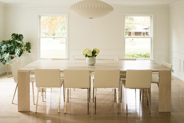 dining table, custom dining table, white dining table, custom furniture, scandinavian design