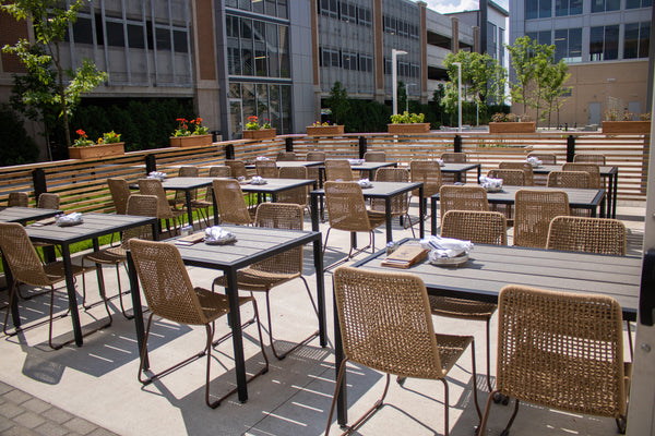 outdoor tables, restaurant tables, outdoor dining, Atlas Tavern