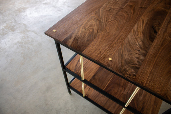 walnut desk, wood desk, custom desk, executive desk, custom furniture