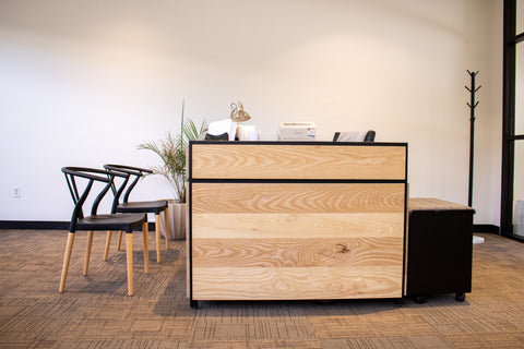 reception desk, office furniture, custom reception desk, office design