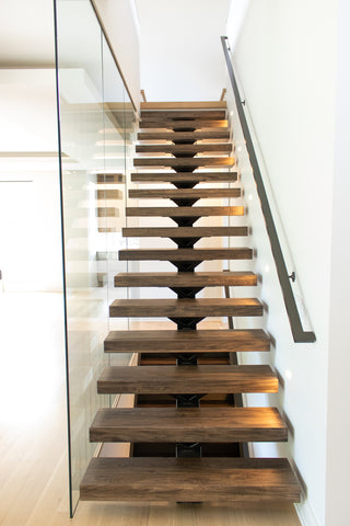 custom staircase, floating stairs
