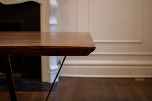 dining table, custom dining table, walnut dining table, custom furniture, edgework creative
