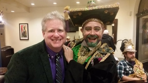 Will Samuels of Pizza Nola and Professor Carl Nivale, Mardi Gras 2017