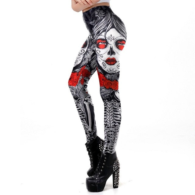 legging de caveira mexicana