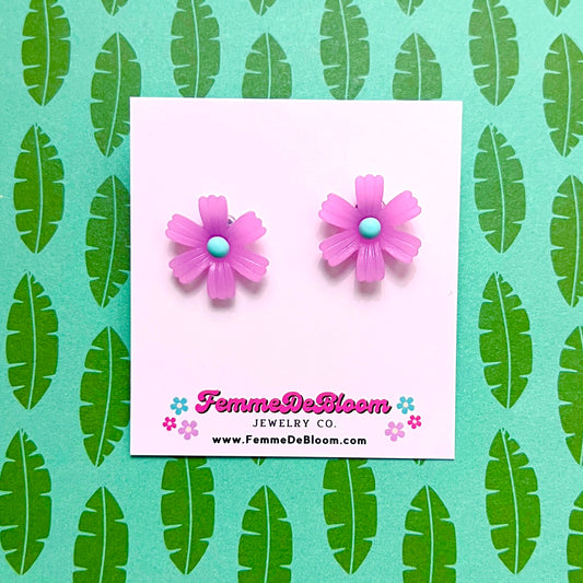 FREE GIFT - Lavender Flower Post Earrings