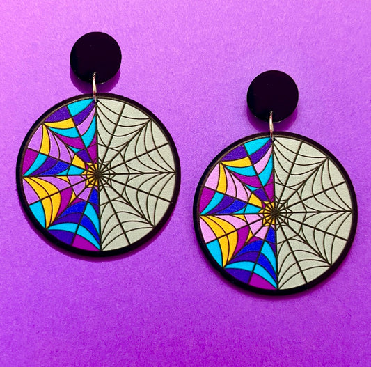 Wednesday & Enid Window Acrylic Drop Earrings