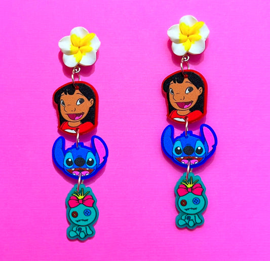 Ohana Tiered Acrylic Drop Earrings