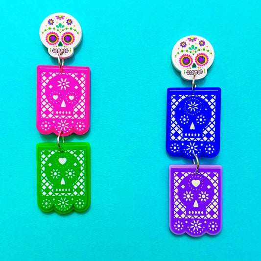 Papel Picado Tiered Drop Earrings