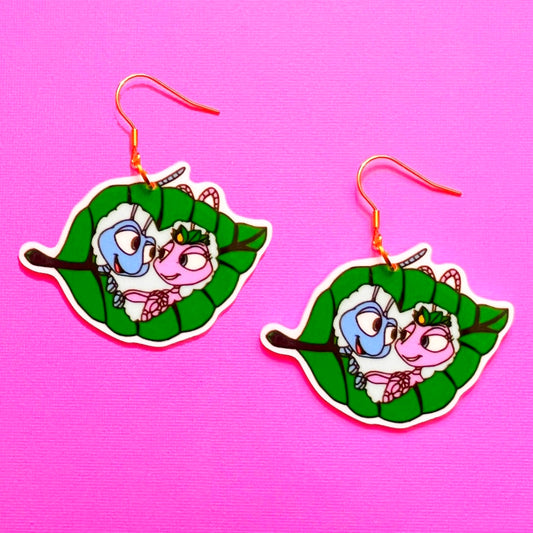 Bug Couple Acrylic Drop Earrings