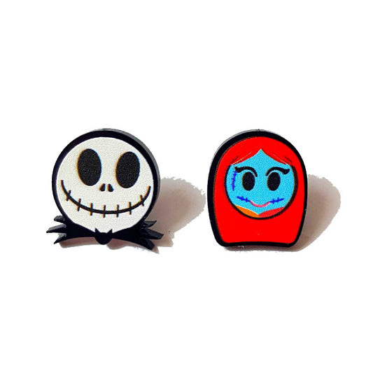 Jack & Sally Inspired Acrylic Post Earrings