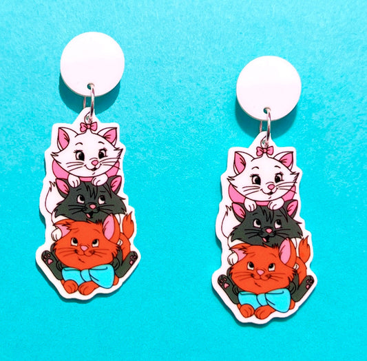 Aristocats Acrylic Drop Earrings