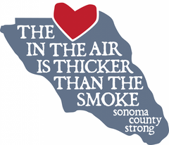 The air is thicker than the smoke. Sonoma Fire strong. Sonoma County wildfire that broke in October 2017.