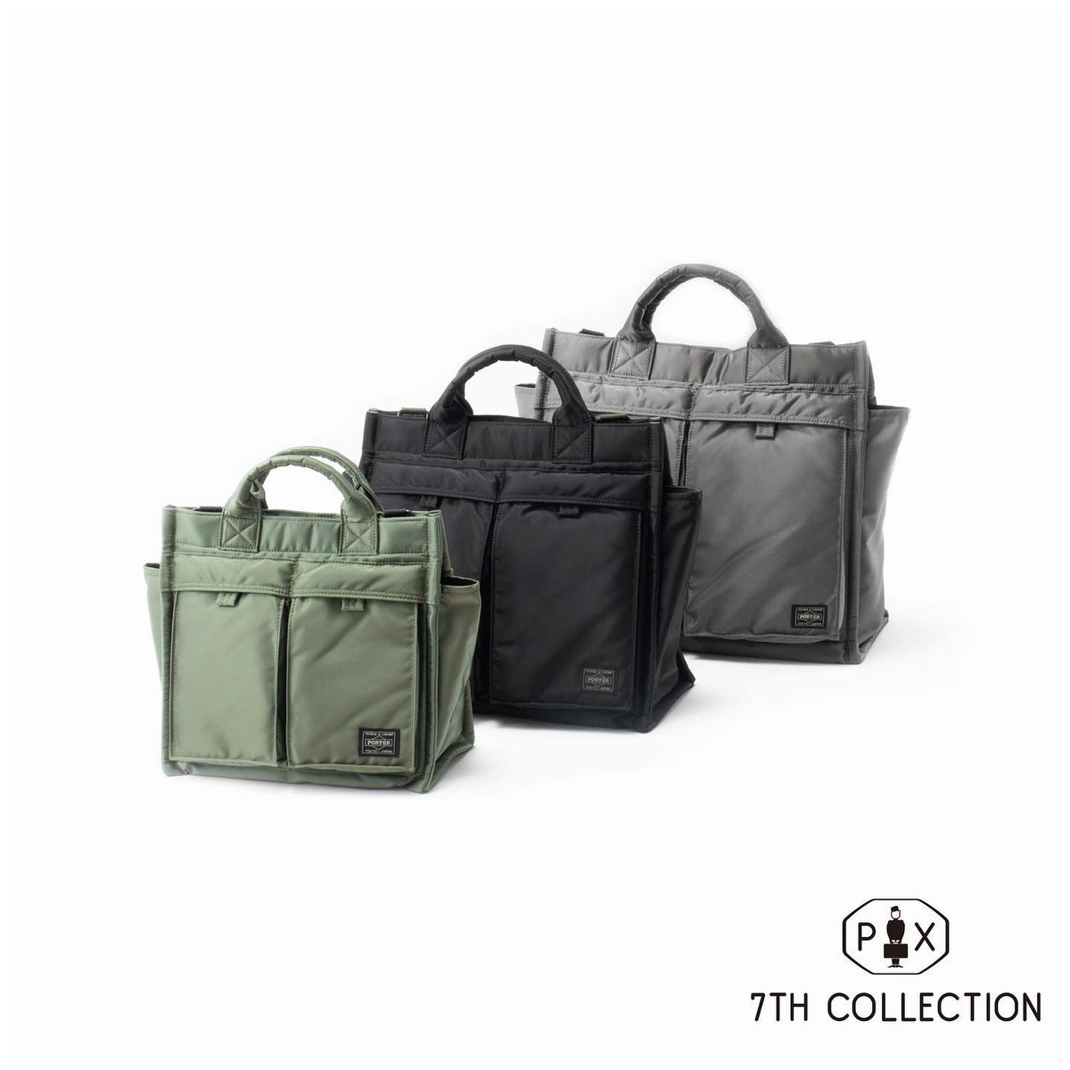 PORTER PX TANKER 2WAY VERTICAL TOTE BAG (M) [ 376-26812 ]