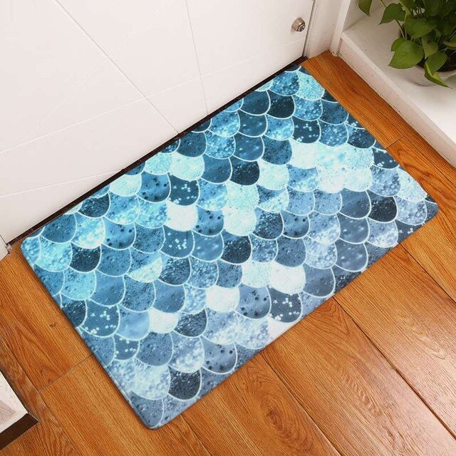 Waves Shining Diamond Rugs Kitchen Anti Fatigue Mat Comfort Floor