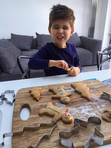 Baking with children, develop fine motor skills