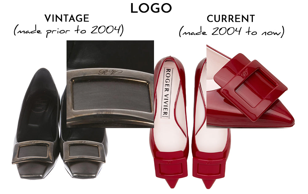 does Roger Vivier use periods in the the RV logo