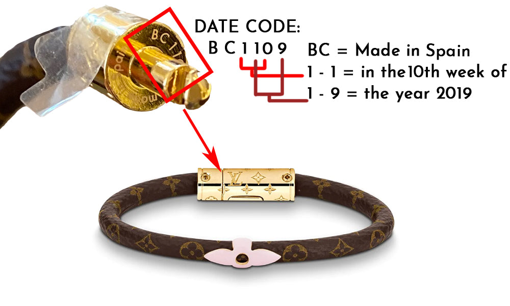 does louis vuitton use a date code on its bracelets