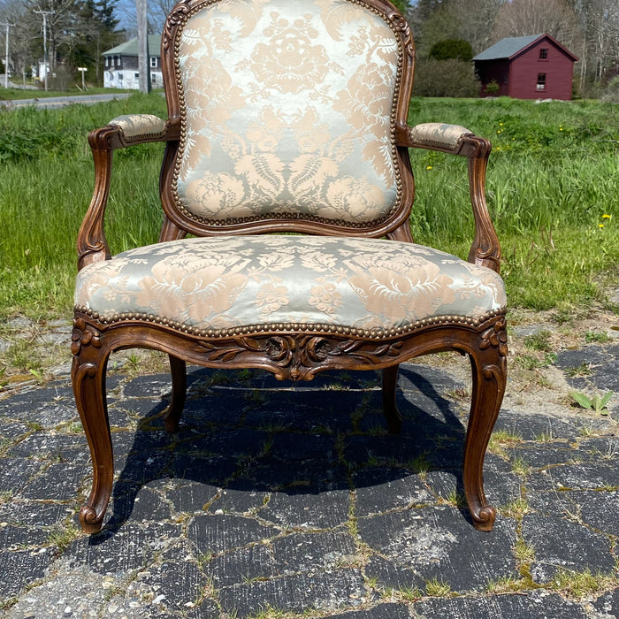 Set of Four French 19th Century Louis XV Highly Carved Fauteuils or Armchairs