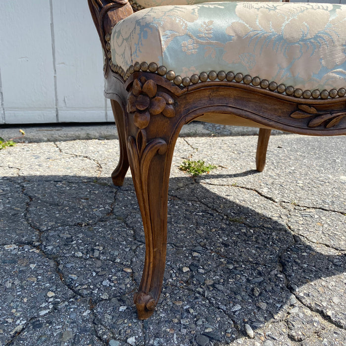 Set of Four French 19th Century Louis XV Highly Carved Fauteuils or Armchairs