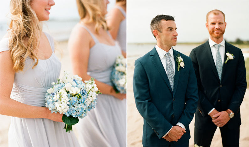 Nantucket Wedding, Beach wedding, grooms ties, blue wedding