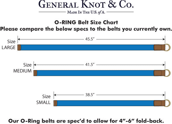 Large Belt Size Chart