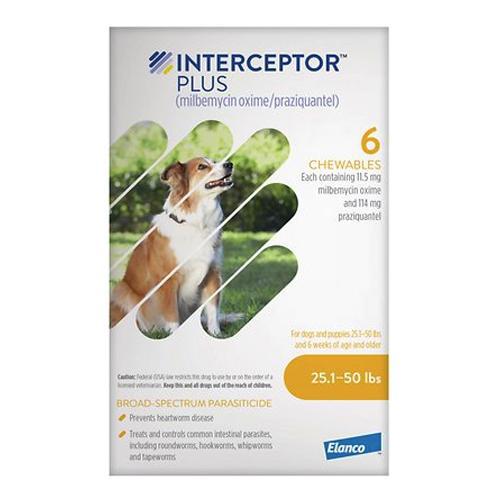 interceptor plus chewable tablets for dogs 50.1-100 lbs 6 treatments