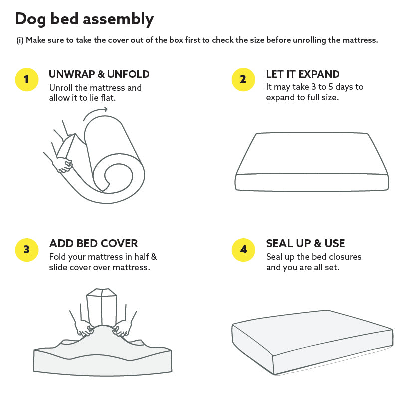 Tough Rectangle Comfort Dog Bed™ - dog bed assembly instructions